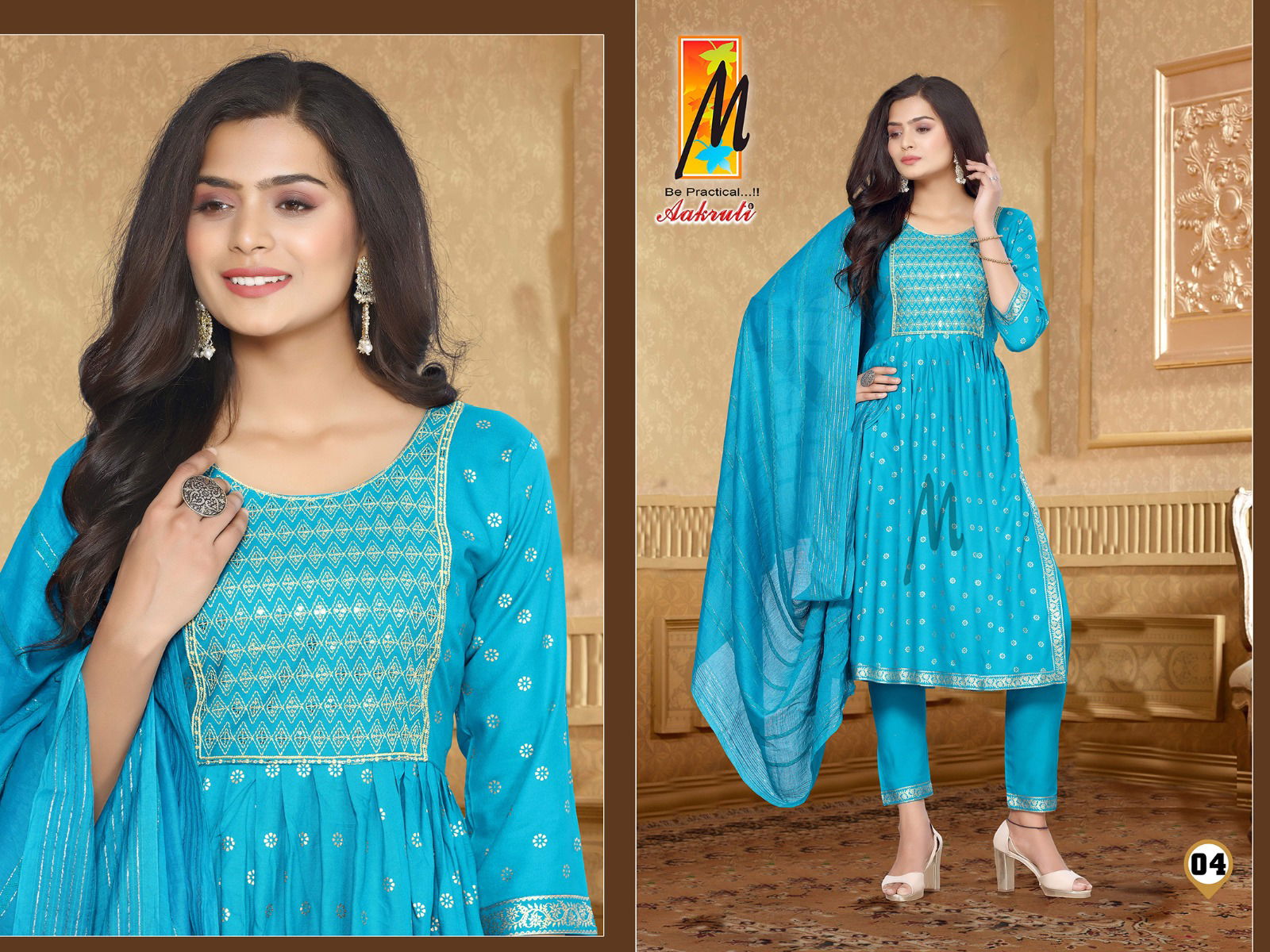 Aakruti By Master Readymade Printed Suits Catalog
